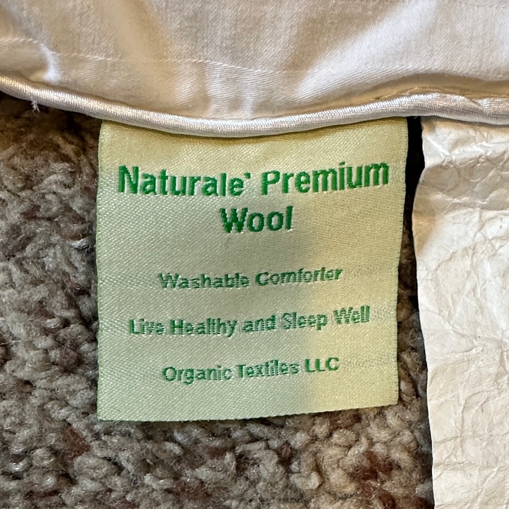 Wool and organic cotton crib duvet/mattress pad - Picture 2 of 5